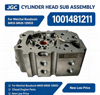 1001481211 Nuevo cabezal de cilindro de bajo precio Subconjunto cabezal de cilindro para Weichai Baudouin 6M33 6M26 12M33 motores diesel