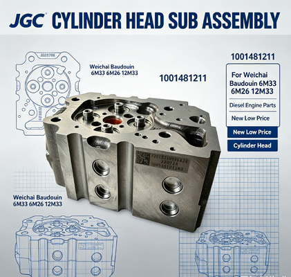 1001481211 Nuevo cabezal de cilindro de bajo precio Subconjunto cabezal de cilindro para Weichai Baudouin 6M33 6M26 12M33 motores diesel