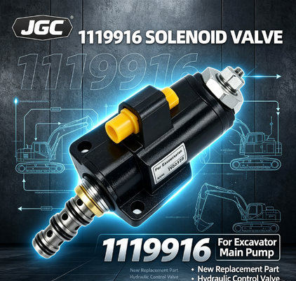 1119916 Válvula Solenoide para Bomba Principal de Excavadora - Pieza de Repuesto Nueva