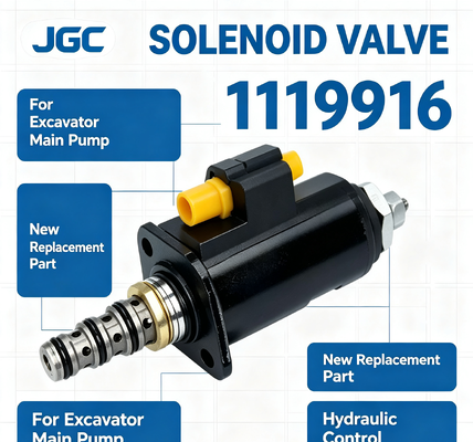1119916 Válvula Solenoide para Bomba Principal de Excavadora - Pieza de Repuesto Nueva