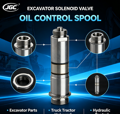 válvula solenoide de excavadora, piezas de excavadora, accesorios universales para camiones y tractores, núcleo de bobina, carrete, válvula de control de aceite