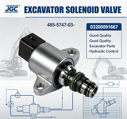 485-5747-03- 03200091667 VÁLVULA SOLENOIDE Piezas de excavadora de buena calidad