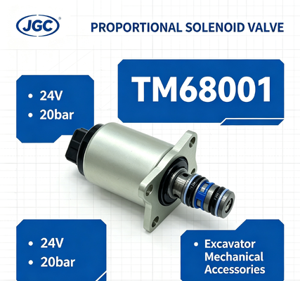 TM68001 Accesorios mecánicos para excavadoras 24V 20bar Valva de solenoide proporcional para excavadoras