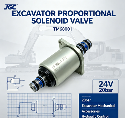 TM68001 Accesorios mecánicos para excavadoras 24V 20bar Valva de solenoide proporcional para excavadoras