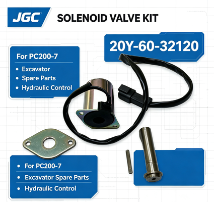 PC200-7 Partes de maquinaria de construcción Excavadora Partes de repuesto Válvula de solenoide para 20Y-60-32120