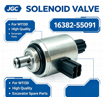 16382-55091Válvula de solenoide de excavadora de alta calidad para W1130