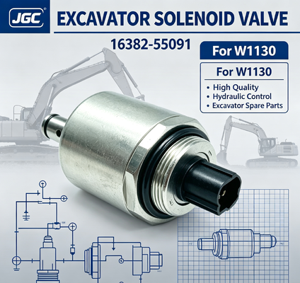 16382-55091Válvula de solenoide de excavadora de alta calidad para W1130
