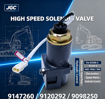 9147260 9120292 9098250 Válvula Solenoide de Alta Velocidad para Excavadoras EX200-2 EX200-3 490E 790ELC 790E