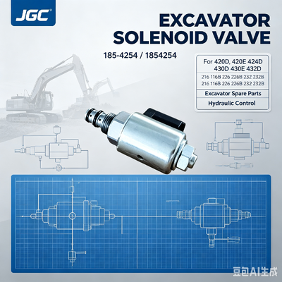 1854254 Venta en caliente Válvula solenoide para piezas de repuesto de excavadoras 420D 420E 424D 430D 430E 432D 216 216B 226 226B 232 232B