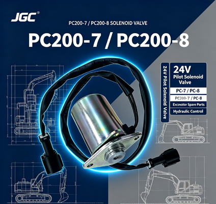 PC-7 PC-8 Partes de excavadoras para PC200-7 PC200-8 Válvula de solenoide Piloto Válvula de solenoide 24V