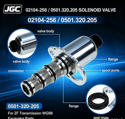 02104-256 0501-320-205   Válvula Solenoide para Transmisión ZF Wg98