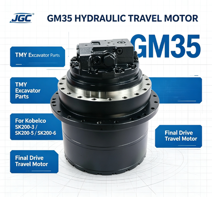 GM35 Partes de excavadoras Motor hidráulico de viaje para Kobelco Compatible con SK200-3 SK200-5 SK200-6