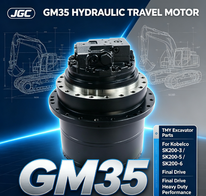 GM35 Partes de excavadoras Motor hidráulico de viaje para Kobelco Compatible con SK200-3 SK200-5 SK200-6