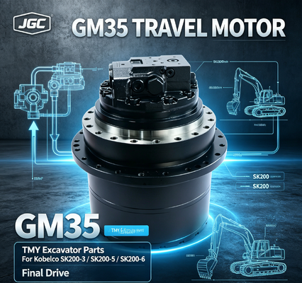 GM35 Partes de excavadoras Motor hidráulico de viaje para Kobelco Compatible con SK200-3 SK200-5 SK200-6