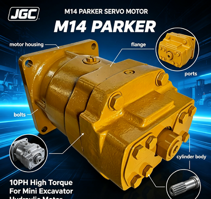 Motor servo Parker M14 de 10hp, motor hidráulico de alto par para miniexcavadora