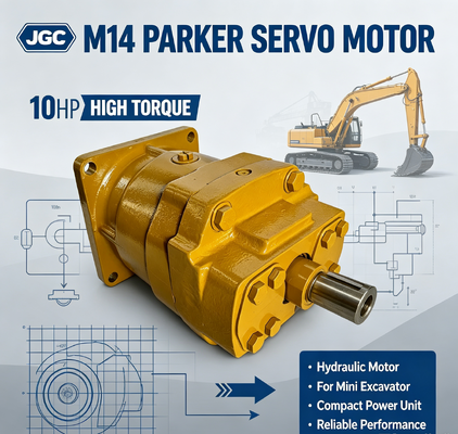 Motor servo Parker M14 de 10hp, motor hidráulico de alto par para miniexcavadora