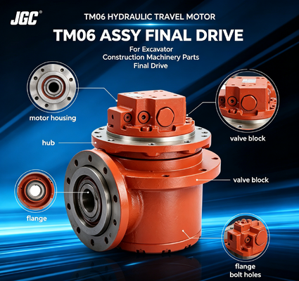 TM06 Partes de maquinaria de construcción Motor de viaje hidráulico Assy Drive final para excavadora