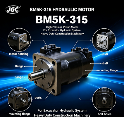 BM5K-315 Motor hidráulico Motor de pistón de alta presión para excavadoras Sistema hidráulico Máquinas de construcción de trabajo pesado